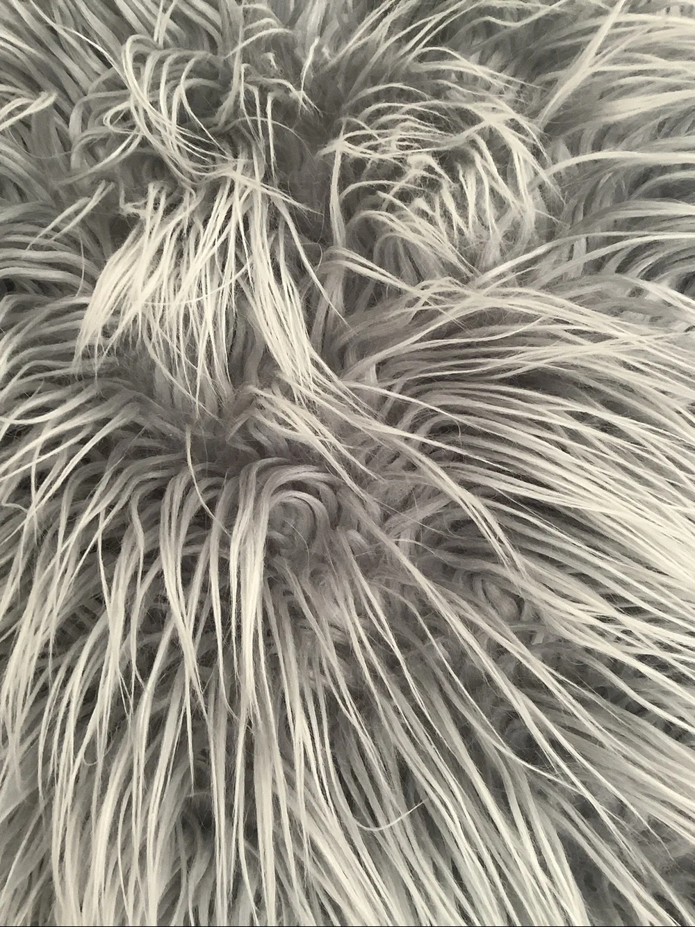 Dreamweavers Gray Faux Fur Decorative Throw Pillow